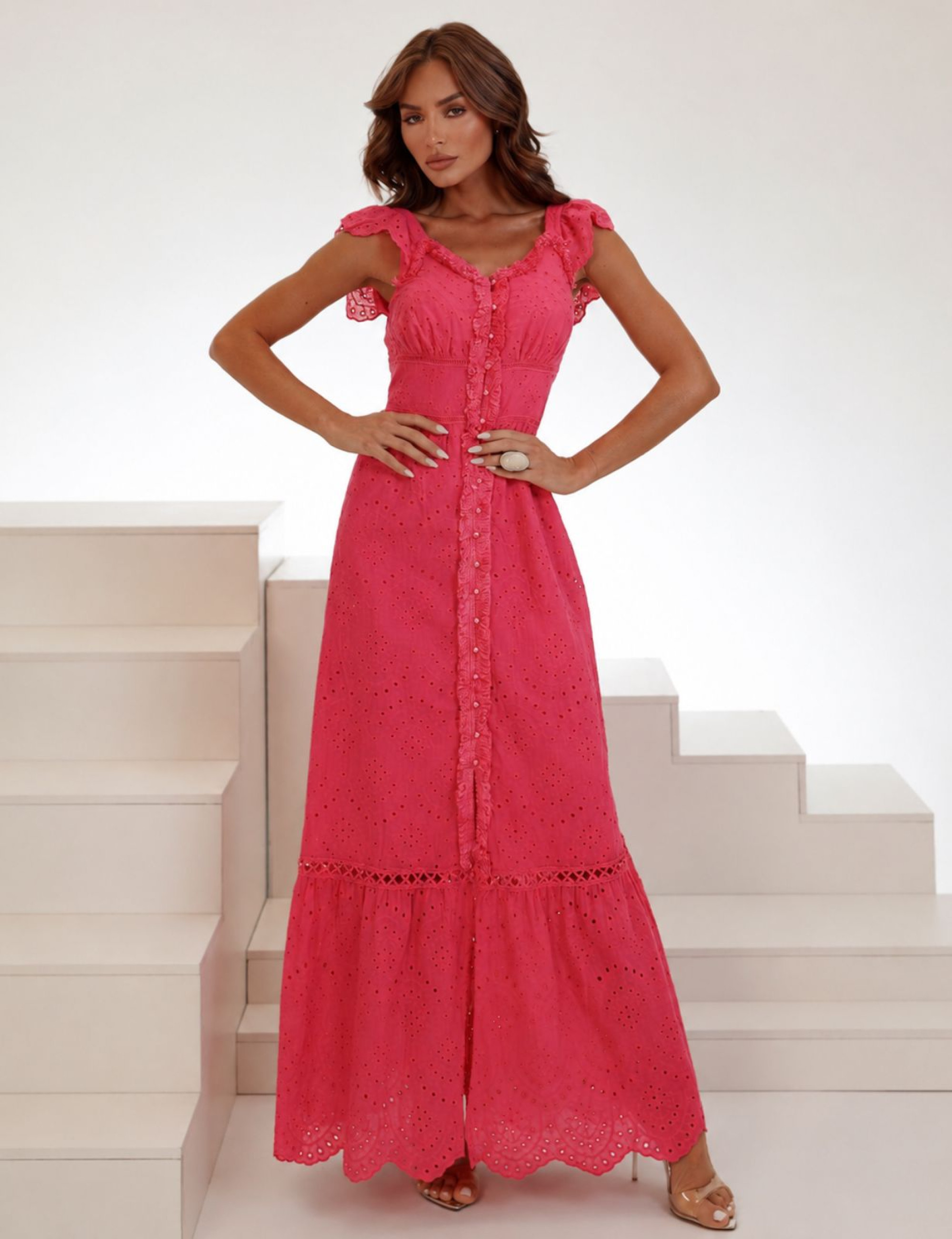 Vestido Laise Botões Cibele Rosa