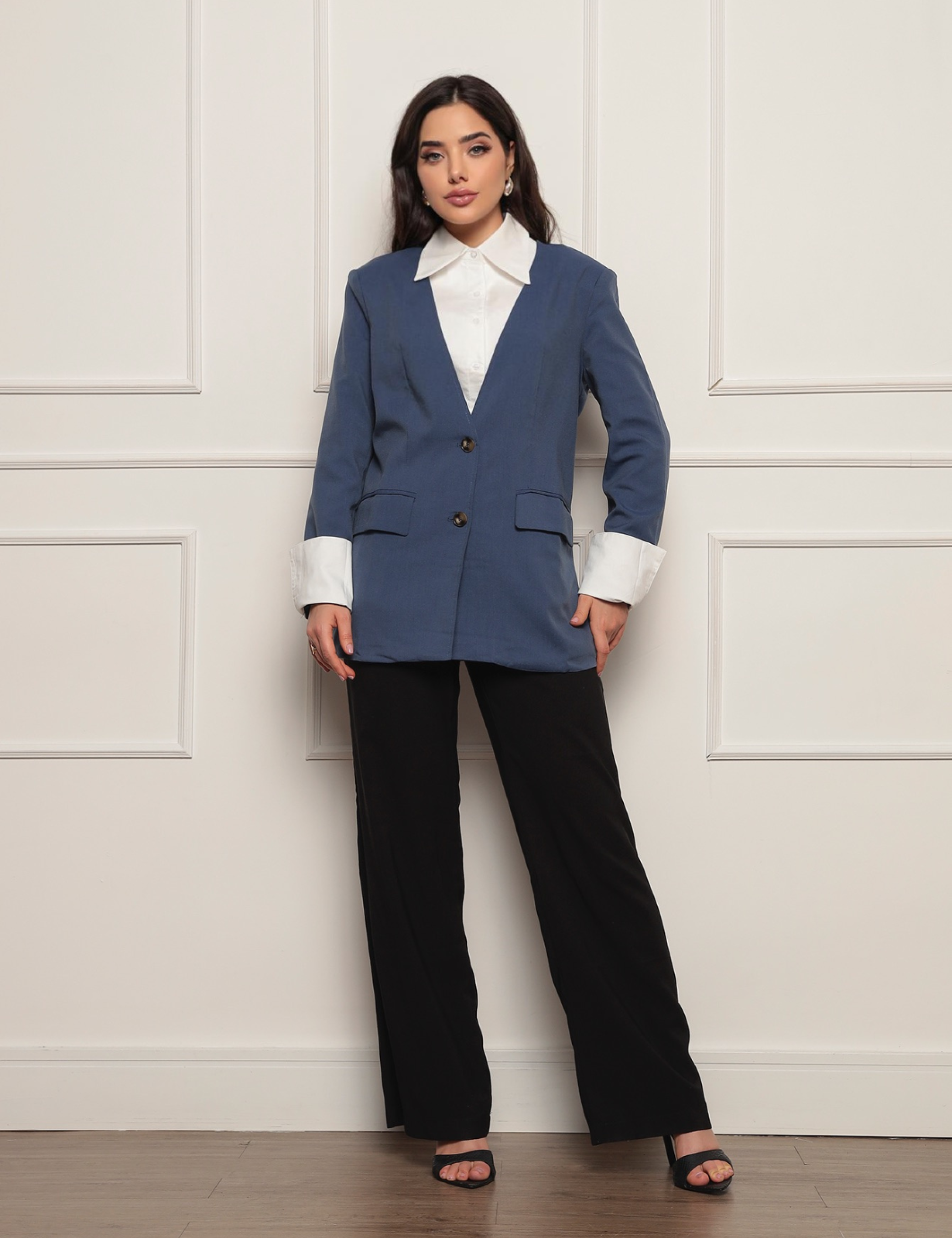 Blazer Desconstruído Camisa Amanda Azul