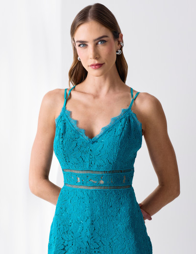 Macacão Renda Cruzado Letícia Verde