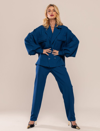 CONJUNTO CAMISA OVERSIZED ZURI AZUL