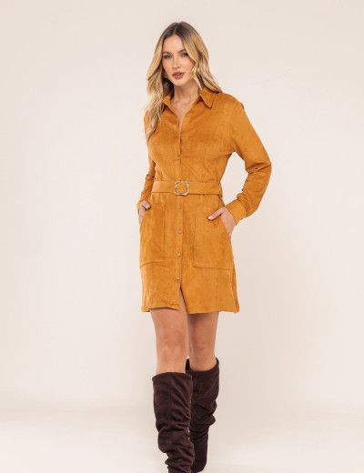 CHEMISE SUEDE STELLA CARAMELO