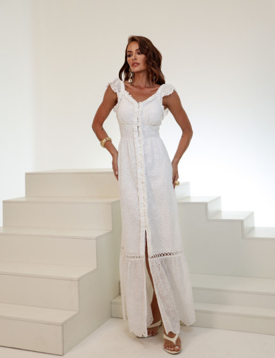 Vestido Laise Botões Cibele Off White