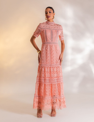 VESTIDO LONGO GUIPIR AMÉLIA SALMÃO