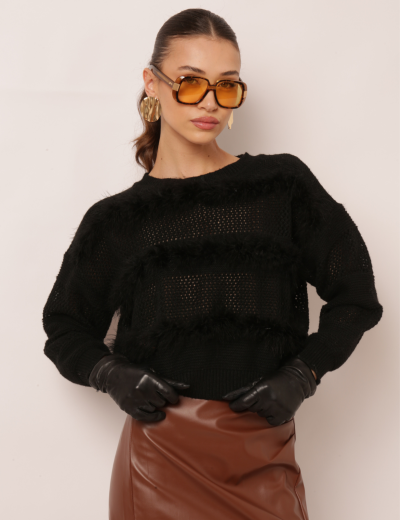 BLUSA TRICOT GAL PRETO