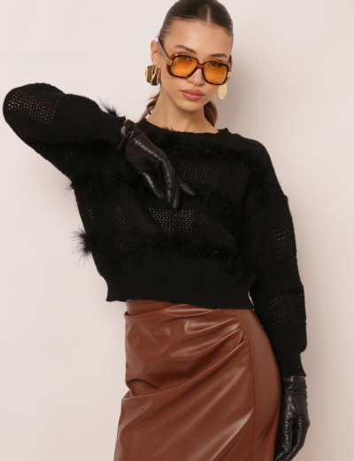 BLUSA TRICOT GAL PRETO