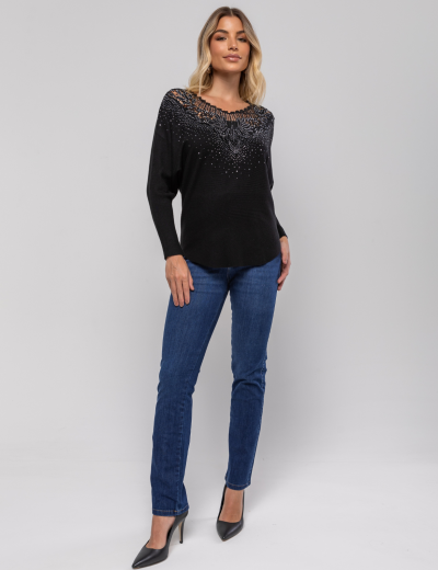 BLUSA AMPLA ANGEL PRETA