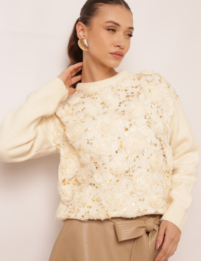 BLUSA FLORES ANA JULIA OFF WHITE