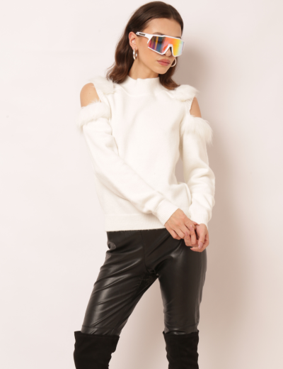 BLUSA TRICOT ABERTURA NICOLE OFF WHITE