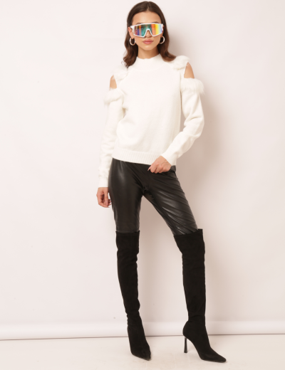 BLUSA TRICOT ABERTURA NICOLE OFF WHITE