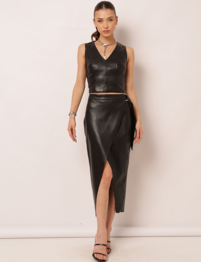 CONJUNTO COURO PU SAVANA PRETO