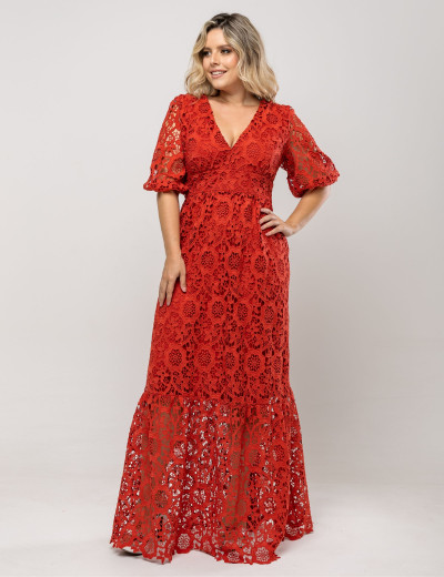 VESTIDO HELENA PLUS VERMELHO