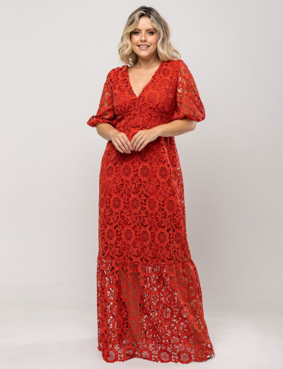 VESTIDO HELENA PLUS VERMELHO