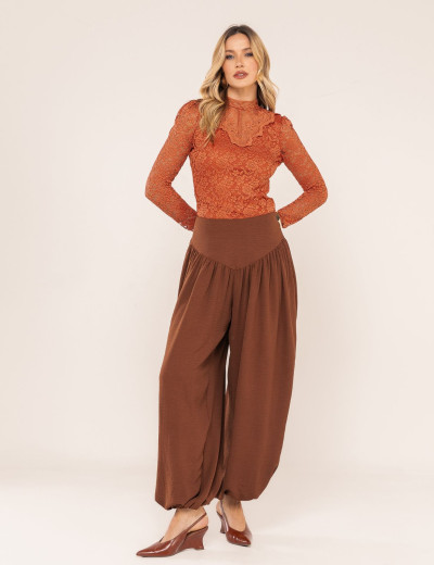 CALÇA ALADIM DANIELA MARROM