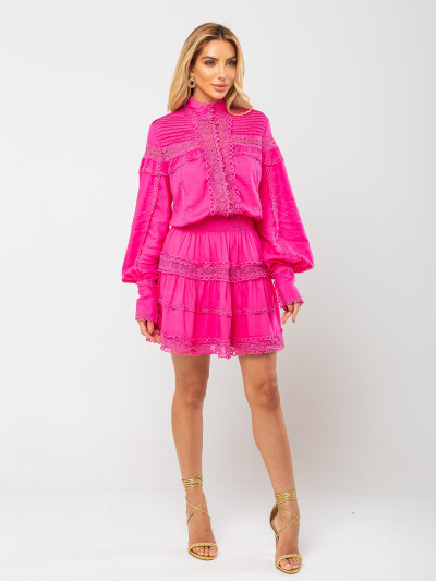 Vestido Manga Longa Christie Pink