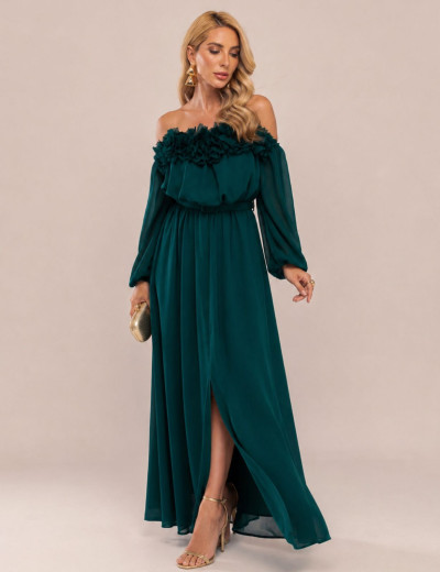 VESTIDO OMBRO A OMBRO NOA VERDE