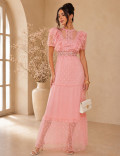 Vestido Renda Poá Nina Rosa