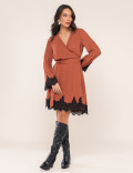 VESTIDO TRANSPASSADO ELENA CARAMELO