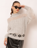 BLUSA TRICOT MEG CINZA