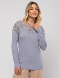 BLUSA MODAL COM APLICAÇÃO ANA LIZ CINZA