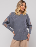 BLUSA APLIQUE BORBOLETA LUCY CINZA