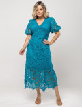 VESTIDO MIDI GUIPIR LORENA PLUS VERDE