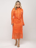 CONJUNTO RENDA FLORAL ABIGAIL PLUS CORAL