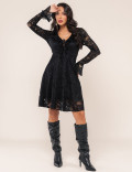 VESTIDO EM RENDA LAVÍNIA PRETO