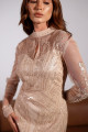 Vestido Tule Trabalhado em Paetê Vitória Rosé