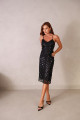 Vestido Tule Trabalhado em Paetês Hana Preto