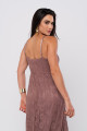 Vestido Renda Longo Leah Marrom