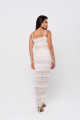 Vestido Chiffon Franzido Elizabeth Off White
