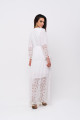 Vestido Longo Franjas Isla Off White