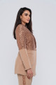 Conjunto Alfaiataria Paetê Melissa Bege