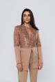 Conjunto Alfaiataria Paetê Melissa Bege