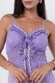 Vestido Renda Longo Leah Roxo