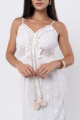Vestido Renda Longo Leah Off White