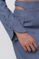 Conjunto Alfaiataria Recortes Marina Azul Claro