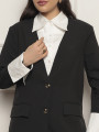 Blazer Desconstruído Camisa Amanda Preto