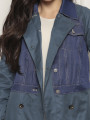 Jaqueta Sarja Detalhes Mari  Azul Marinho