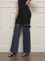 Calça Recortes Jeans Madison Preto