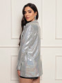 Blazer Oversized Paetê Júlia Prata