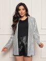 Blazer Oversized Paetê Júlia Prata