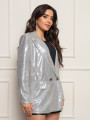 Blazer Oversized Paetê Júlia Prata