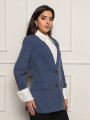 Blazer Desconstruído Camisa Amanda Azul