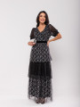 Vestido Tule Paetê Tassia Preto