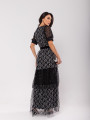 Vestido Tule Paetê Tassia Preto