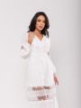Vestido Detalhes Renda Brigitte Off White