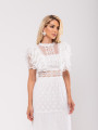 Vestido Renda Poá Nina Off White