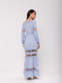 Vestido Detalhes Renda Brigitte Azul