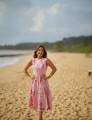 Vestido Midi Algodão Sofia Rosa